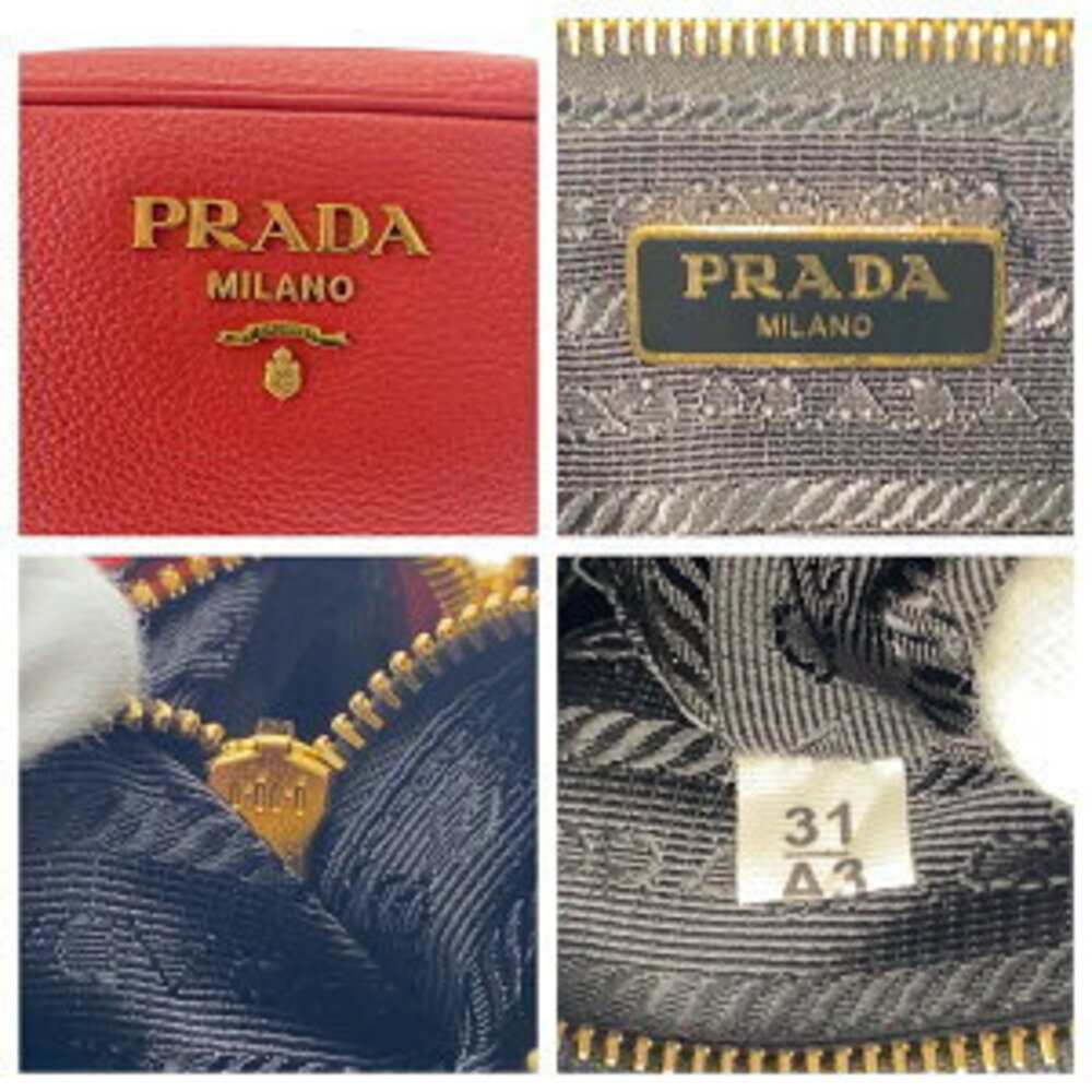 Prada leather red shoulder crossbody bag - Picture 4 of 9